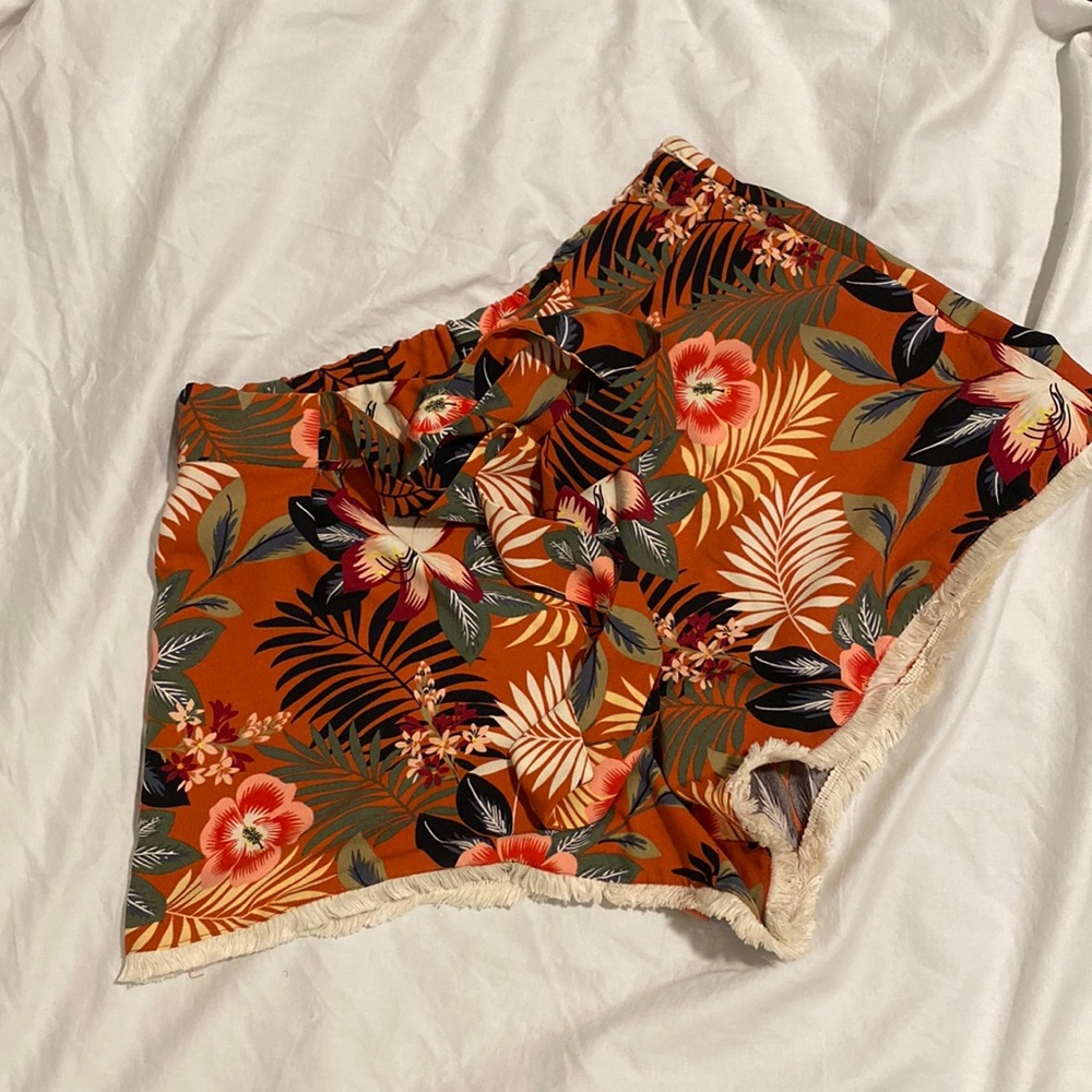 Zara Tropical Print Shorts Size L